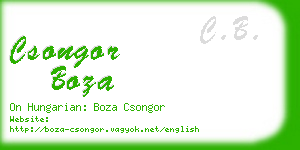 csongor boza business card